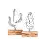 WALLXPERT Set ukrasnih predmeta (2 komada) Cactus Feather Mini Set Black - slika 3