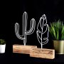 WALLXPERT Set ukrasnih predmeta (2 komada) Cactus Feather Mini Set White - slika 2