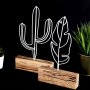 WALLXPERT Set ukrasnih predmeta (2 komada) Cactus Feather Mini Set White - slika 3