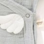 WALLXPERT Set za novorođenče (5 komada) Angel Wings Newborn Baby Set Grey - slika 5