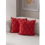 WALLXPERT Set presvlaka za jastuke (2 komada) Tuffet Red v1 - slika 1