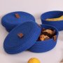 WALLXPERT Set pamučne korpe (3 komada) plava JUT02002102D - slika 1