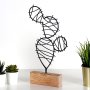 WALLXPERT Decorative Object figura Cactus Round Black - slika 2