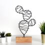WALLXPERT Decorative Object figura Cactus Round Black - slika 1