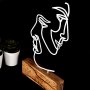 WALLXPERT Decorative Object figura Faces White - slika 3