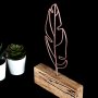 WALLXPERT Decorative Object figura Feather Mini Bronze - slika 2