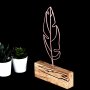 WALLXPERT Decorative Object figura Feather Mini Bronze - slika 3