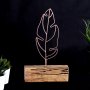 WALLXPERT Decorative Object figura Feather Mini Bronze - slika 1