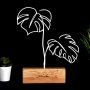 WALLXPERT Decorative Object figura Leafs White - slika 1