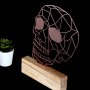 WALLXPERT Decorative Object figura Skull Bronze - slika 2
