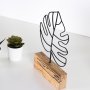 WALLXPERT Decorative Object figura Thin Leaf Black - slika 2