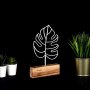WALLXPERT Decorative Object figura Thin Leaf White - slika 2