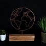 WALLXPERT Decorative Object figura World Bronze - slika 3