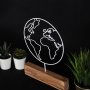 WALLXPERT Decorative Object figura World White - slika 3