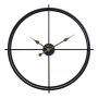 WALLXPERT Dekorativni metalni zidni sat Scandinavian Black - slika 2