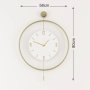 WALLXPERT Dekorativni metalni zidni sat Mclock 00134 - slika 3