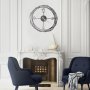 WALLXPERT Dekorativni metalni zidni sat Winding - slika 1