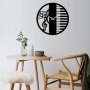 WALLXPERT Dekorativni metalni zidni sat Metal Wall Clock 29 Black - slika 1