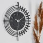 WALLXPERT Dekorativni metalni zidni sat Dubai Black - slika 1