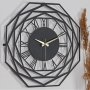 WALLXPERT Dekorativni metalni zidni sat Repido Black - slika 1
