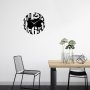 WALLXPERT Dekorativni metalni zidni sat Metal Wall Clock 1 Black - slika 1