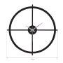 WALLXPERT Dekorativni metalni zidni sat Nuvola Black - slika 4