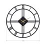 WALLXPERT Dekorativni metalni zidni sat Roma Elegante Black - slika 3