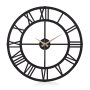 WALLXPERT Dekorativni metalni zidni sat Roman Numeral Black - slika 2