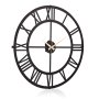 WALLXPERT Dekorativni metalni zidni sat Roman Numeral Black - slika 3