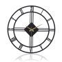 WALLXPERT Dekorativni metalni zidni sat Roma Elegante Black 1 - slika 2