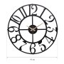 WALLXPERT Dekorativni metalni zidni sat Bonni New Black - slika 3