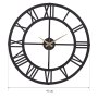 WALLXPERT Dekorativni metalni zidni sat Roma New Black - slika 3
