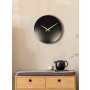 WALLXPERT Dekorativni metalni zidni sat 35Sivmet Black - slika 2