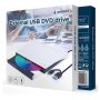 GEMBIRD DVD-USB-031 eksterni USB CD/DVD drive Citac-rezac USB + USB-C black-white - slika 3