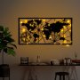 WALLXPERT Dekorativni metalni zidni dodatak World Map Led 452 - slika 2
