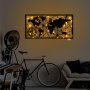 WALLXPERT Dekorativni metalni zidni dodatak World Map Led 452 - slika 3