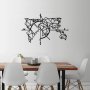 WALLXPERT Dekorativni metalni zidni dodatak World Map Metal Decor 2 Black - slika 1