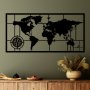 WALLXPERT Dekorativni metalni zidni dodatak World Map 9 L - slika 2