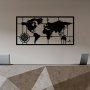 WALLXPERT Dekorativni metalni zidni dodatak World Map 9 L - slika 3