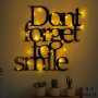 WALLXPERT Dekorativni metalni zidni dodatak Dont Forget To Smile 183 - slika 1