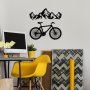 WALLXPERT Dekorativni metalni zidni dodatak Mountain And Bicycle L - slika 1