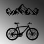 WALLXPERT Dekorativni metalni zidni dodatak Mountain And Bicycle L - slika 4