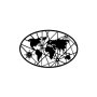 WALLXPERT Dekorativni metalni zidni dodatak World Map 8 M v2 - slika 5