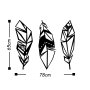 WALLXPERT Dekorativni metalni zidni dodatak Feather - slika 3