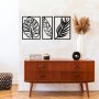 WALLXPERT Dekorativni metalni zidni dodatak Leaf 2 Black - slika 1
