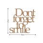 WALLXPERT Dekorativni metalni zidni dodatak Dont Forget To Smıle Copper - slika 3