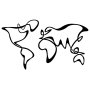 WALLXPERT Dekorativni metalni zidni dodatak World Map 15 - slika 3