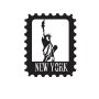 WALLXPERT Dekorativni metalni zidni dodatak New York Stamp - slika 3