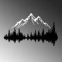 WALLXPERT Dekorativni metalni zidni dodatak Nature And Mountain 8 - slika 4