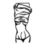 WALLXPERT Dekorativni metalni zidni dodatak Undressing Woman - slika 5